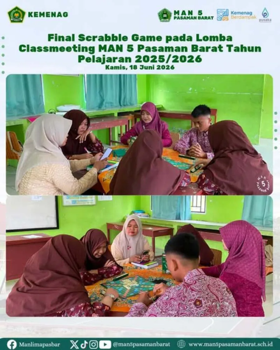 Final Scrabble Game pada Classmeeting Semester Genap Tahun Pelajaran 2025/2026