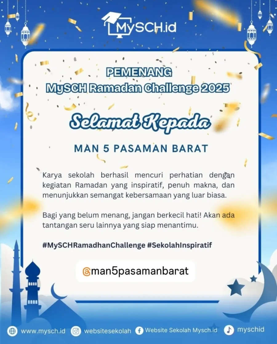 Konten Estafet Ayat MAN 5 Pasaman Barat menangkan MySCH Ramadhan Challenge