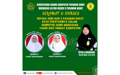 2 Siswi MAN 5 Pasaman Barat Melaju ke KSM Tingkat Provinsi