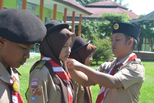Gudep MAN 5 Pasaman Barat laksanakan Pelantikan Penegak Bantara dan Laksana 