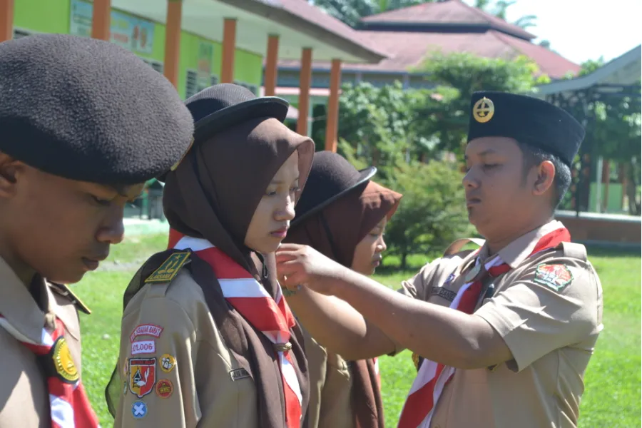 Gudep MAN 5 Pasaman Barat laksanakan Pelantikan Penegak Bantara dan Laksana 