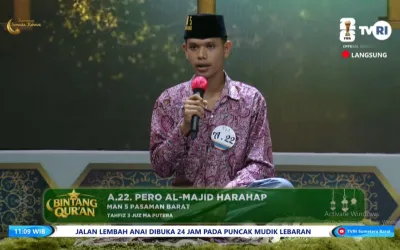 Pero Al-Majid Harahap, Siswa MAN 5 Pasaman Barat Wakili Kemenag Kabupaten Pasaman Barat pada Lomba Tahfiz Al-Qur’an antar MA Tingkat Provinsi