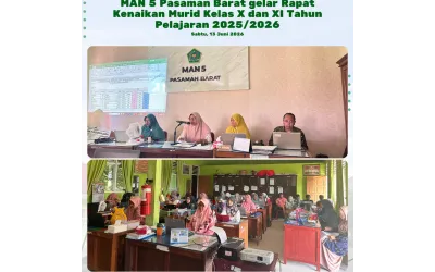 MAN 5 Pasaman Barat Gelar Rapat Kenaikan Murid Kelas X dan XI