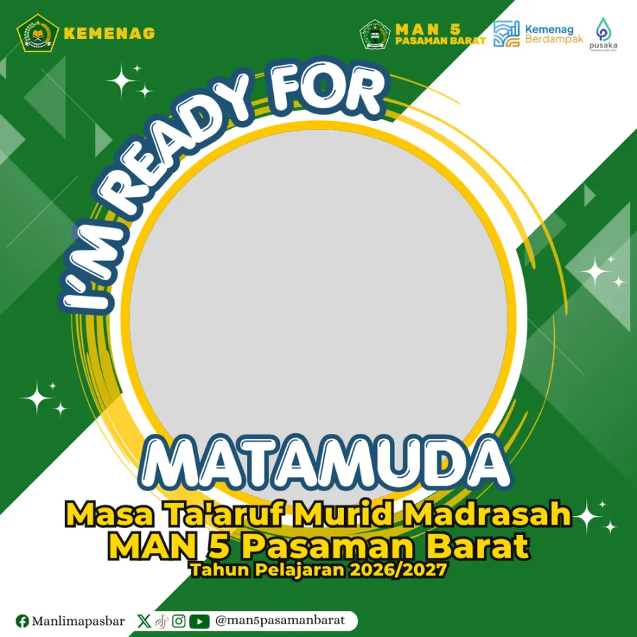 Twibbon Matamuda MAN 5 Pasaman Barat Tahun Pelajaran 2026/2027