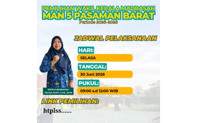 MAN 5 Pasaman Barat Adakan Pemilihan Wakil Kepala Madrasah Periode 2026-2028