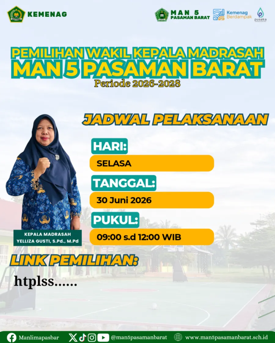 MAN 5 Pasaman Barat Adakan Pemilihan Wakil Kepala Madrasah Periode 2026-2028