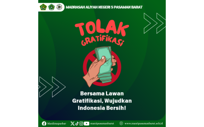 MAN 5 Pasaman Barat Tolak Gratifikasi