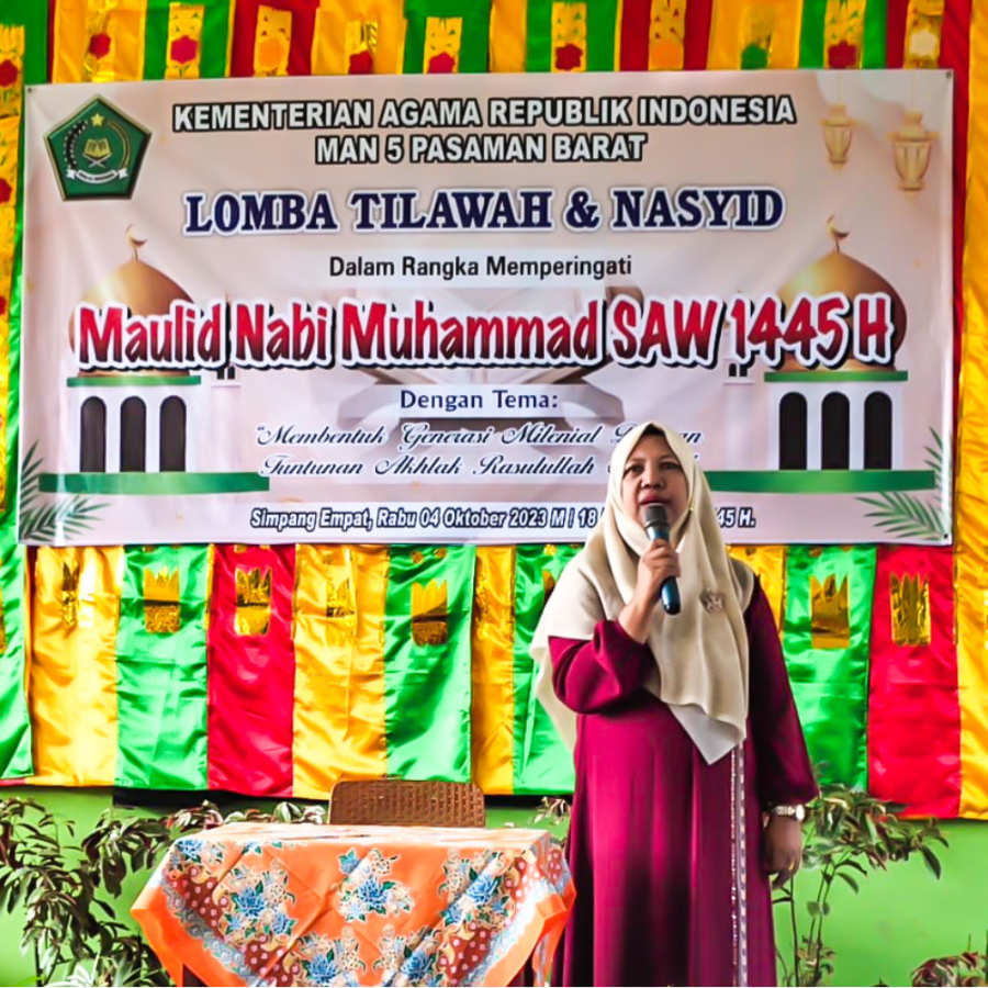 MAN 5 Pasaman Barat adakan lomba Tilawah & Nasyid Peringati Maulid Nabi Muhammad SAW.